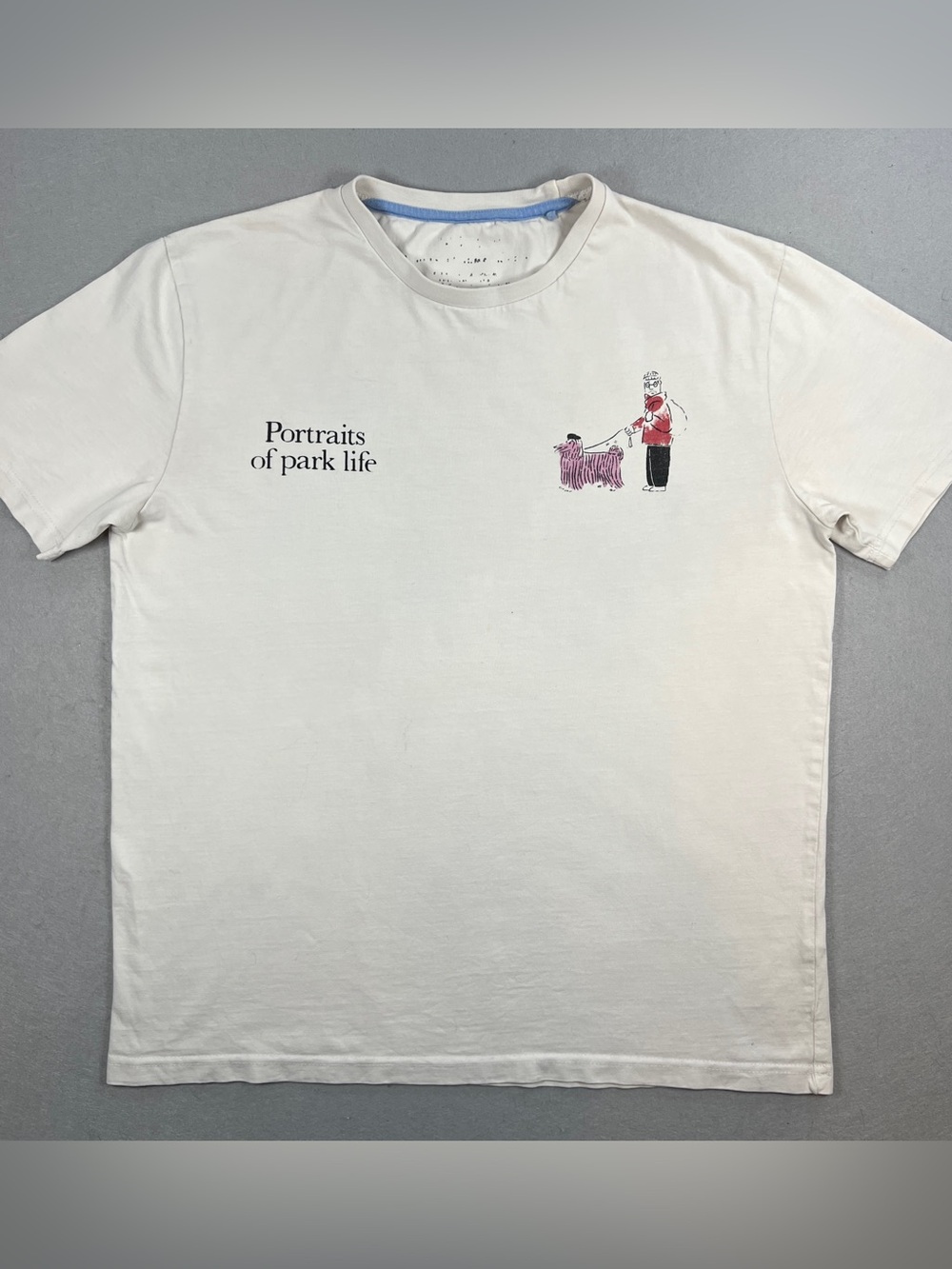 Denim & Flower Ricky Singh Park Life Graphic T-Shirt Off White Cream Mens Medium - Picture 12 of 15